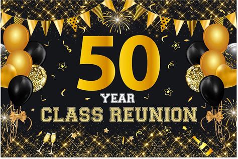 centerpieces for 50th class reunion|50th class reunion photo backdrop.